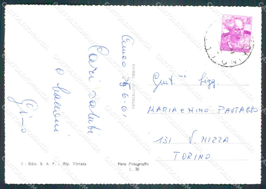 Cuneo Città Foto FG cartolina KF1555 – retro