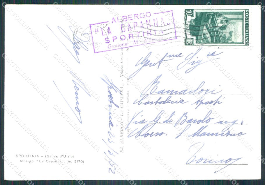 Torino Sauze d'Oulx Sportinia Sci Nevicata Foto FG cartolina KF1570 – retro
