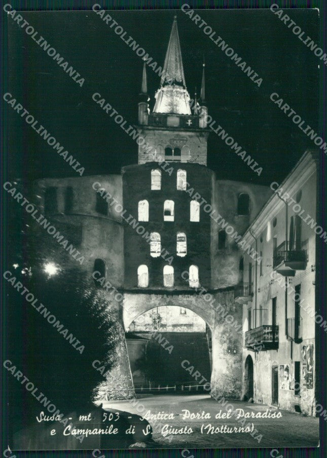 Torino Susa Porta Paradiso Campanile San Giusto Foto FG cartolina KF1571 – fronte