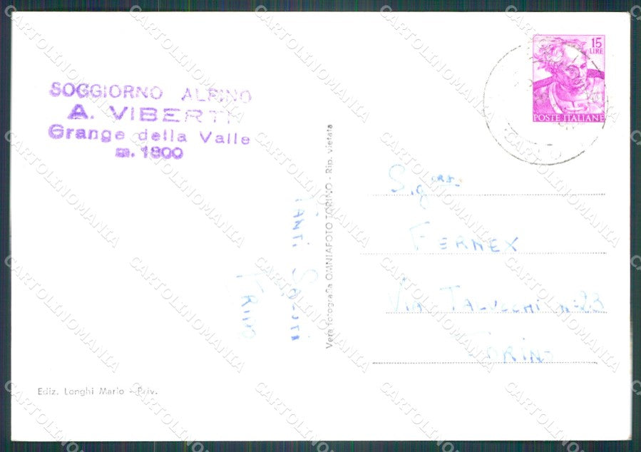Torino Oulx Sauze d'Oulx Foto FG cartolina KF1576 – retro