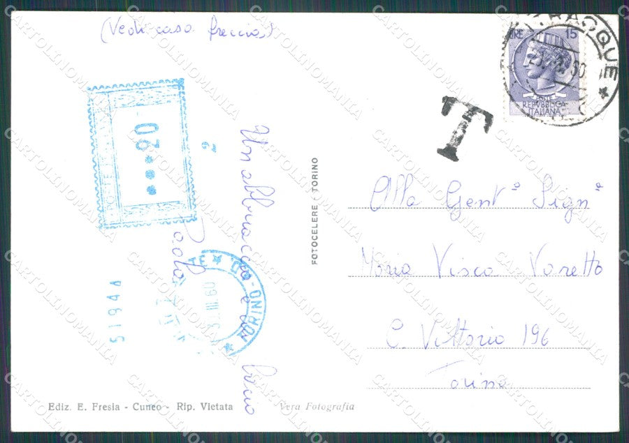 Cuneo Entraque Valle Gesso Foto FG cartolina KF1584 – retro