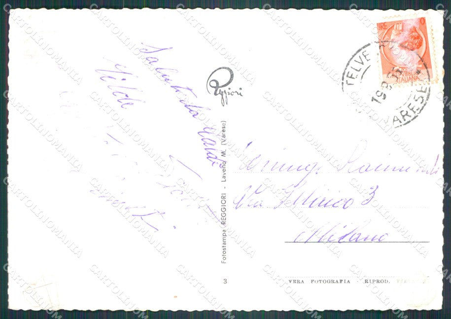 Varese Castelveccana Caldé Lago Maggiore La Rocca COLLA Foto FG cartolina KF1595 – retro
