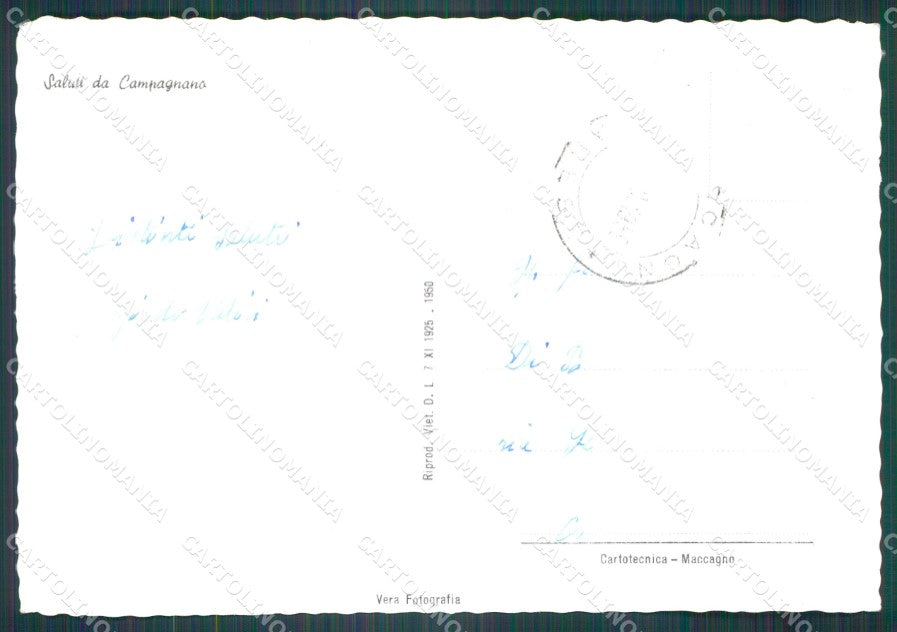 Varese Maccagno Campagnano Lago Maggiore Foto FG cartolina KF1597 – retro