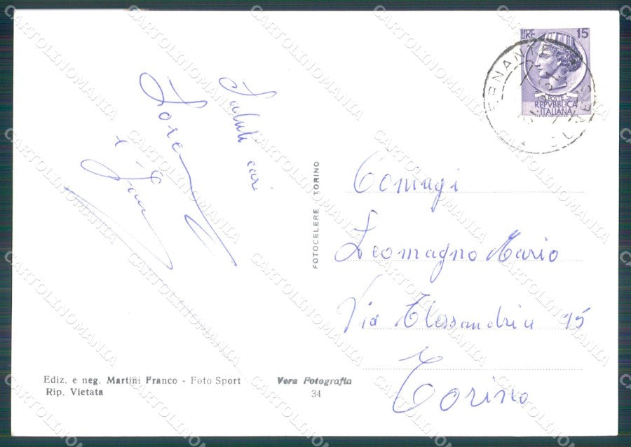 Cuneo Vernante Castello di Foto FG cartolina KF1606 – retro