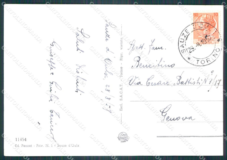 Torino Sauze d'Oulx Chaberton Foto FG cartolina KF1618 – retro