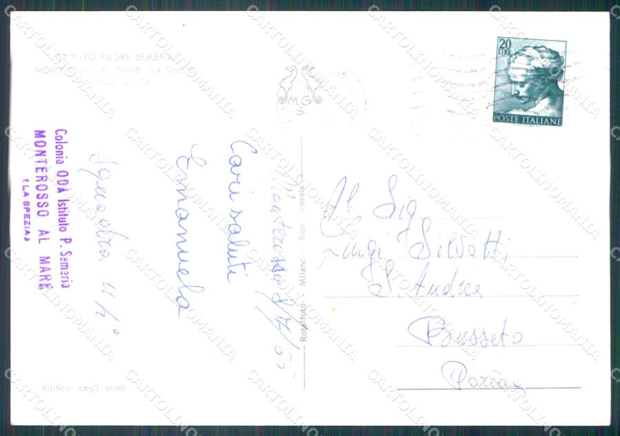 La Spezia Monterosso Colonia Foto FG cartolina KF1622 – retro