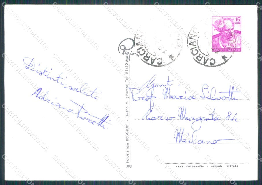 Verbania Stresa Lago Maggiore Isole Borromee STRAPPINO Foto FG cartolina KF1625 – retro