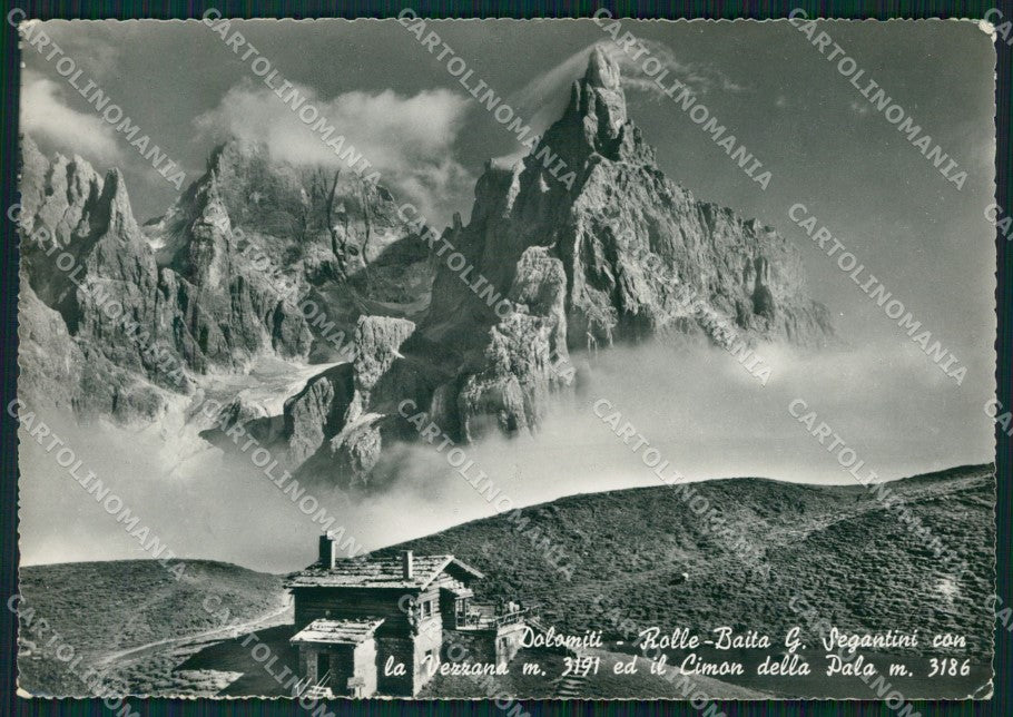 Trento Siror Baita Segantini Vezzana Cimon Pala Nebbia Foto FG cartolina KF1640 – fronte