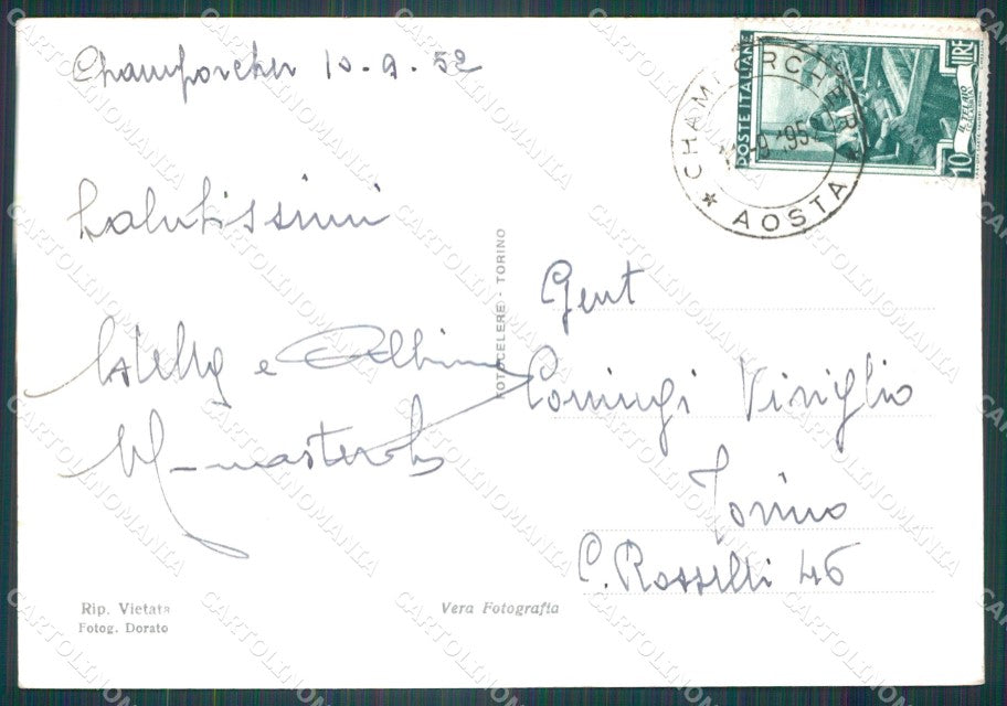 Aosta Champorcher Foto FG cartolina KF1657 – retro