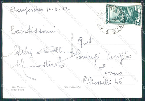 Aosta Champorcher Foto FG cartolina KF1657 – retro