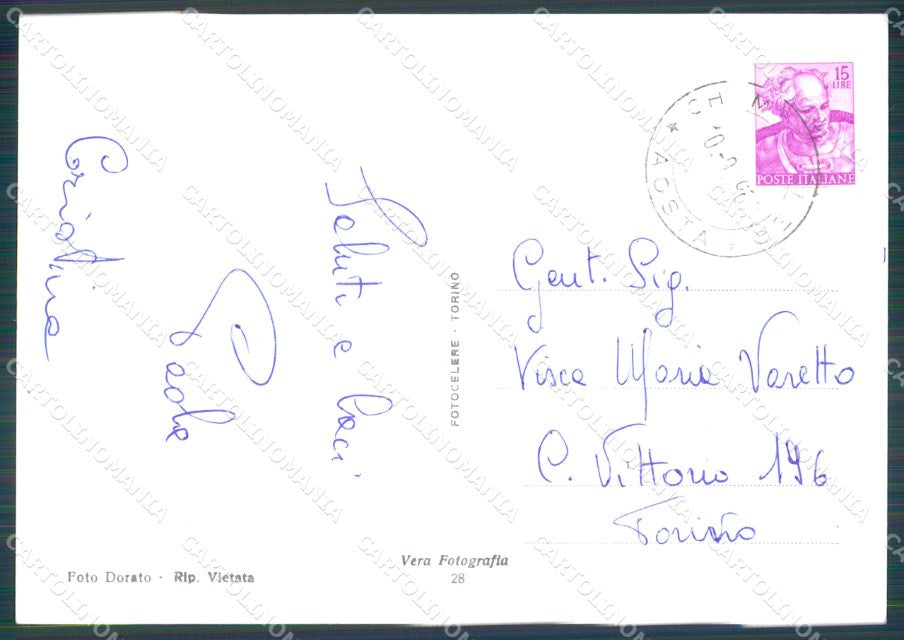 Aosta Champorcher Chardonney Foto FG cartolina KF1658 – retro