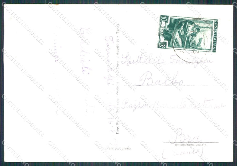 Torino Groscavallo Forno Alpi Graie STRAPPINO Foto FG cartolina KF1659 – retro