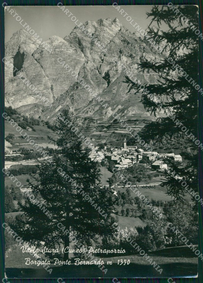 Cuneo Pietraporzio Borgata Ponte Bernardo Foto FG cartolina KF1666 – fronte