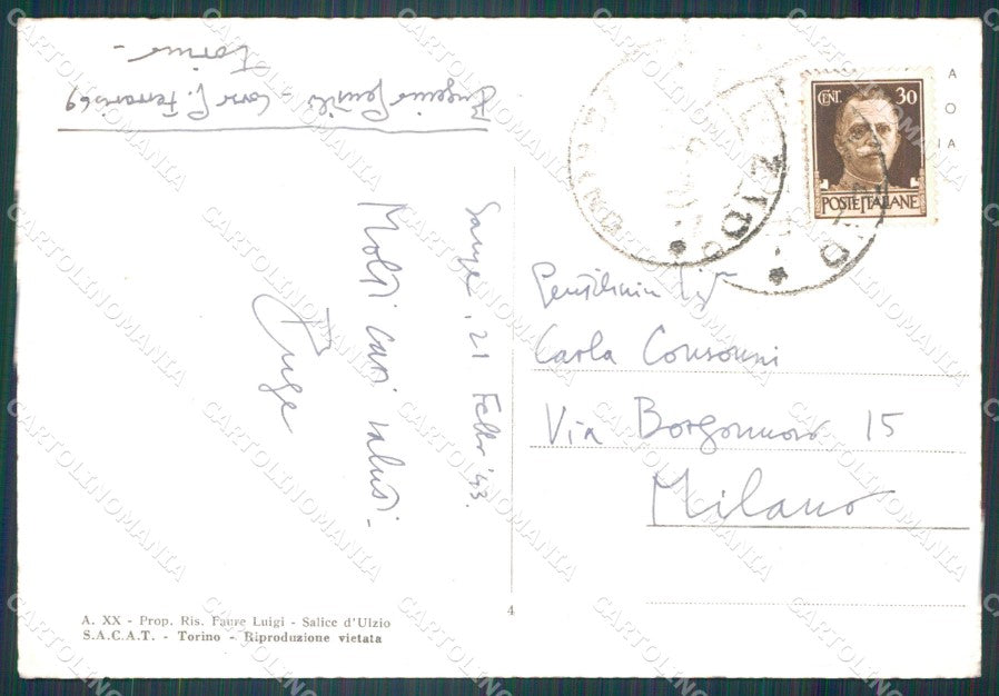 Torino Sauze d'Oulx FG cartolina KF1673 – retro