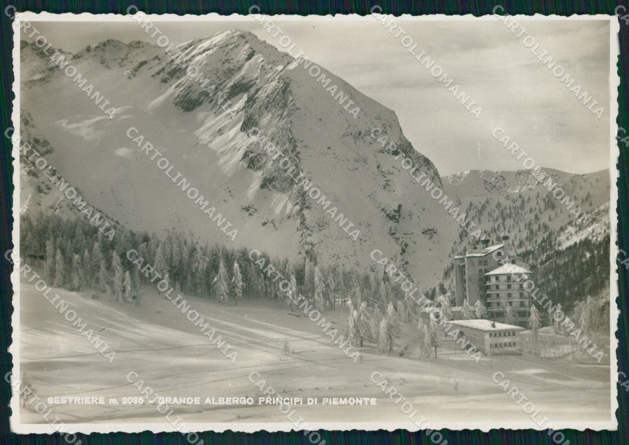 Torino Sestrieres Nevicata Foto FG cartolina KF1675 – fronte