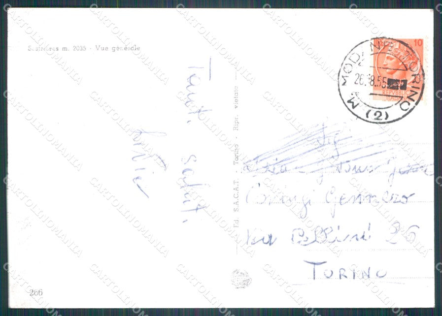 Torino Sestrieres Foto FG cartolina KF1677 – retro