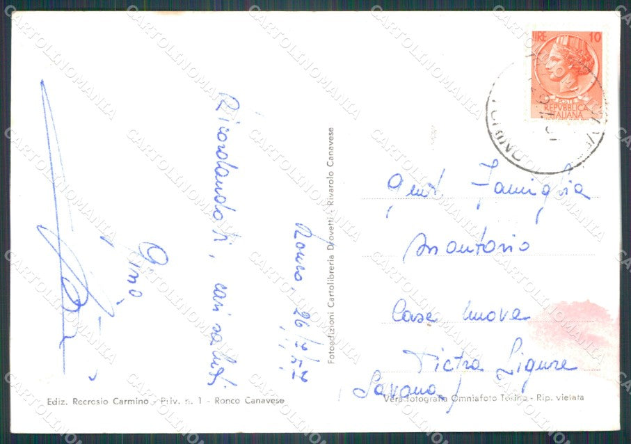 Torino Ronco Canavese Vallone Foto FG cartolina KF1678 – retro