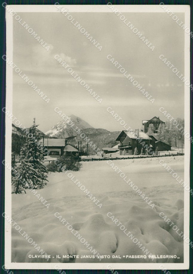 Torino Claviere Nevicata PIEGHINA ABRASA Foto FG cartolina KF1683 – fronte
