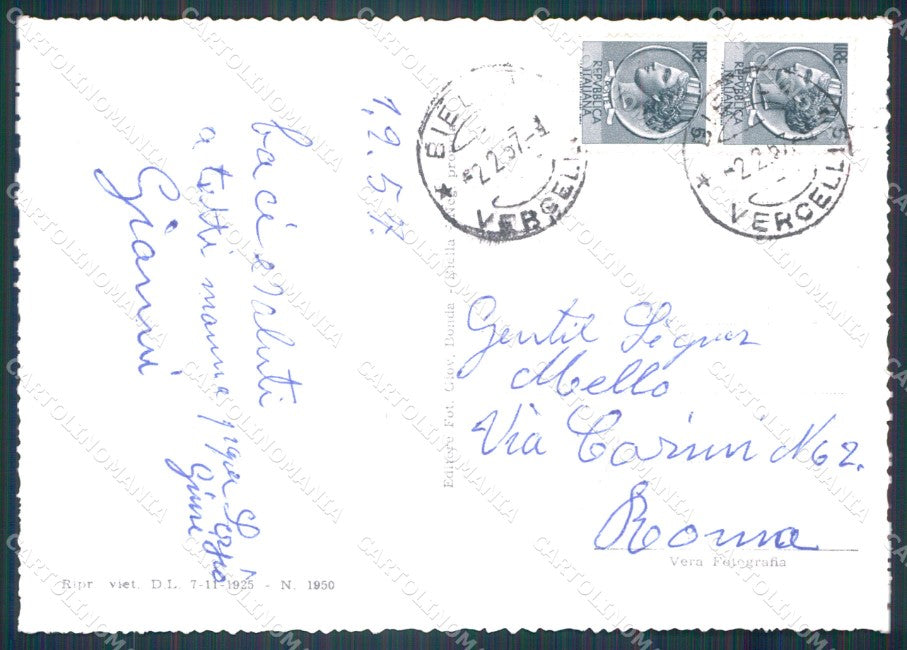 Biella Città Carducci Foto FG cartolina KF1717 – retro
