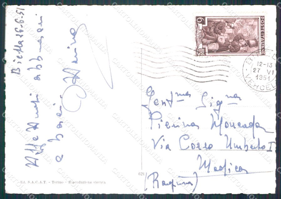 Biella Città Carducci Foto FG cartolina KF1719 – retro