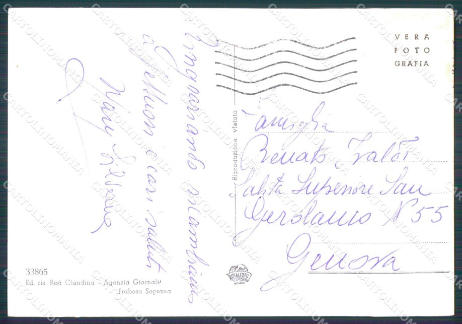Cuneo Frabosa Soprana Monte Moro Foto FG cartolina KF1721 – retro