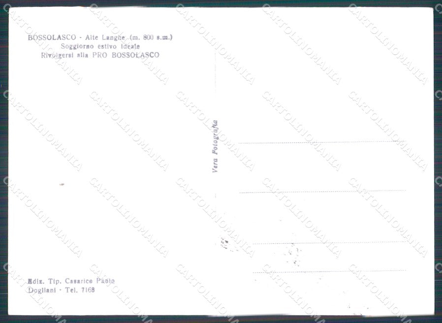 Cuneo Bossolasco Foto FG cartolina KF1728 – retro