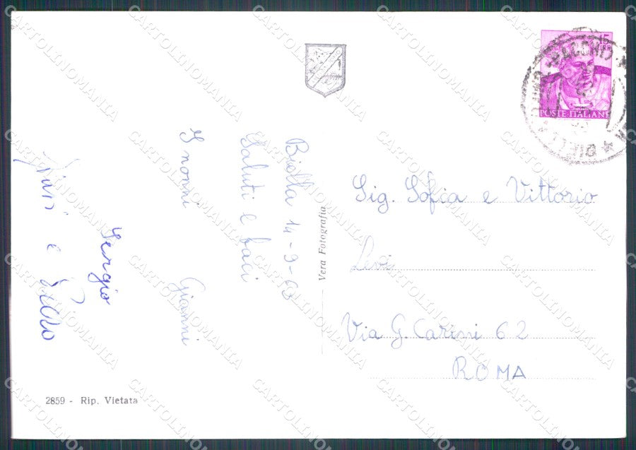 Biella Città Duomo Foto FG cartolina KF1737 – retro