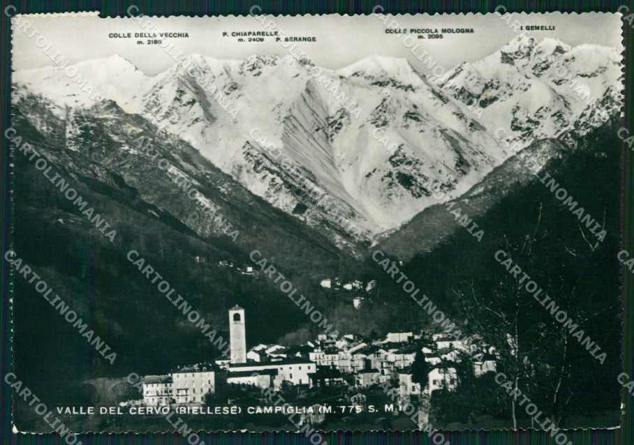 Biella Campiglia Cervo Mappa Foto FG cartolina KF1741 – fronte
