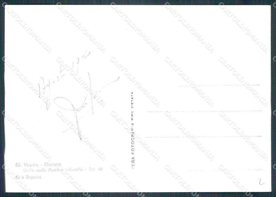 Torino Claviere Foto FG cartolina KF1747 – retro