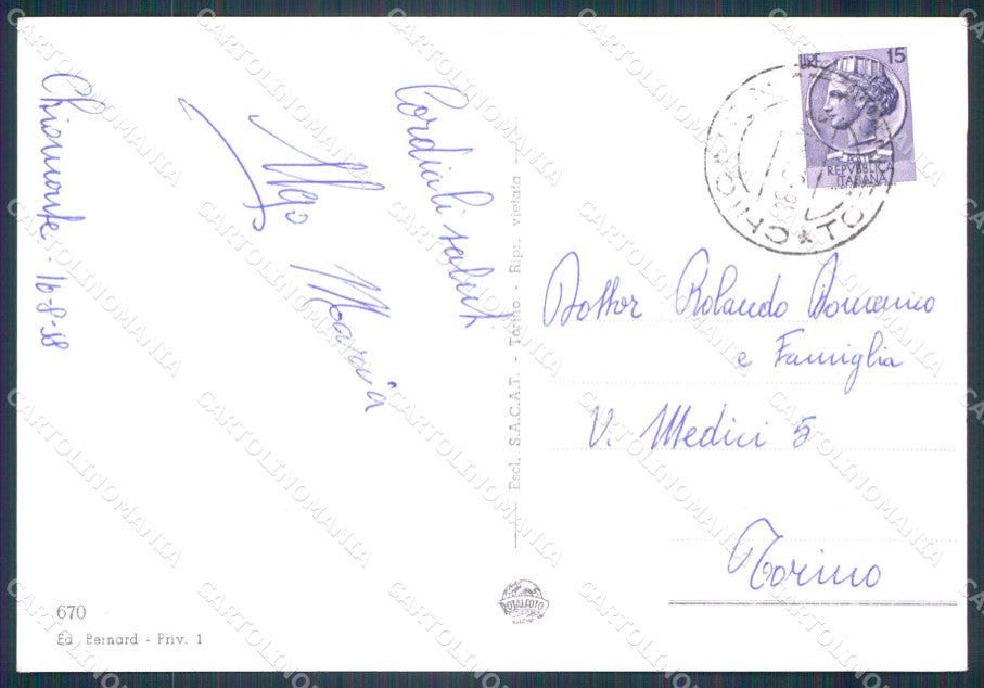 Torino Chiomonte Foto FG cartolina KF1752 – retro