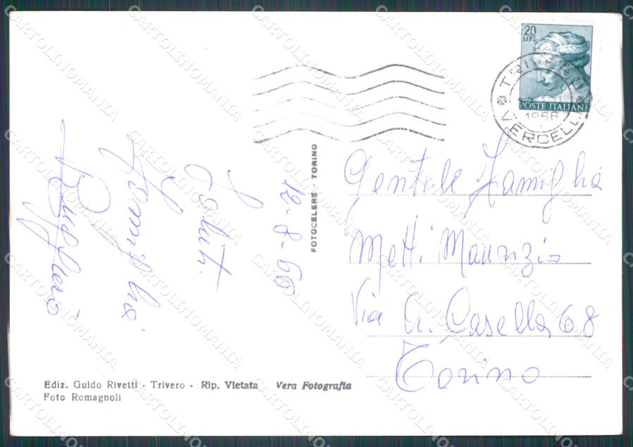 Biella Trivero PIEGHINA Foto FG cartolina KF1762 – retro