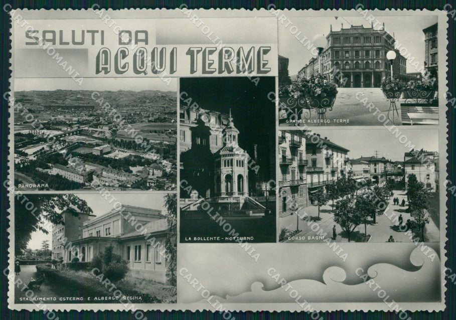 Alessandria Acqui Terme Saluti da Foto FG cartolina KF1763 – fronte