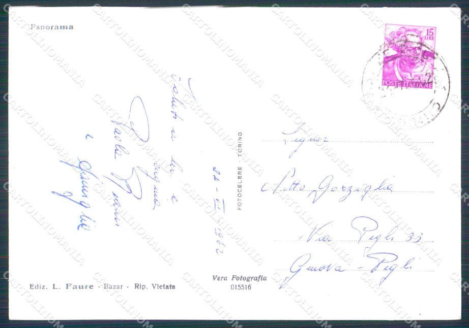 Torino Sauze d'Oulx PIEGHINA Foto FG cartolina KF1766 – retro
