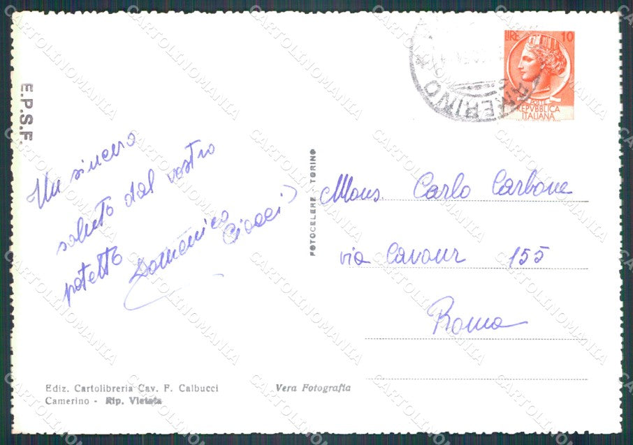Macerata Camerino Foto FG cartolina KF1797 – retro