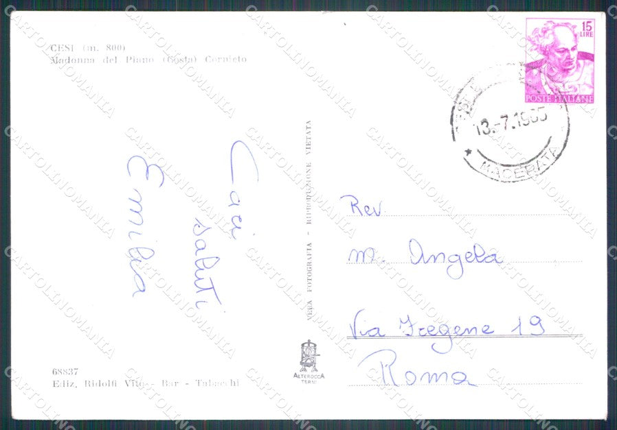 Macerata Serravalle di Chienti Cesi Foto FG cartolina KF1801 – retro