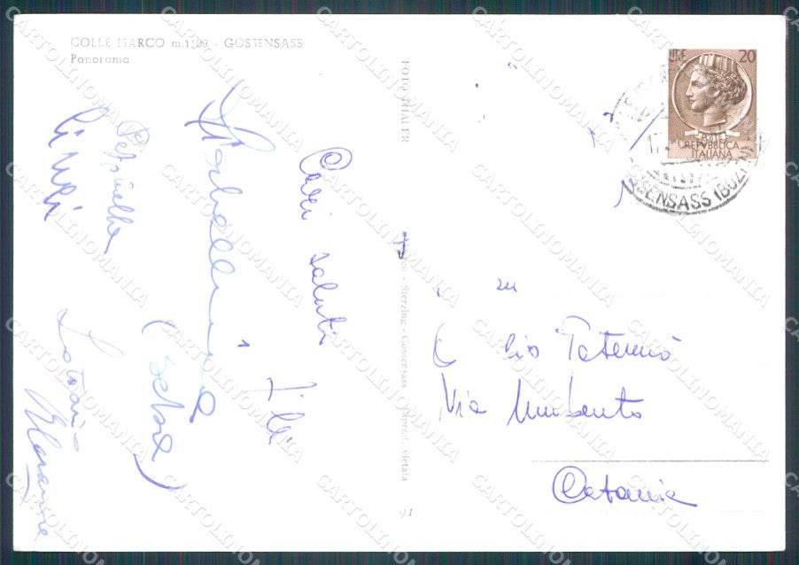 Bolzano Brennero Colle Isarco ABRASA Foto FG cartolina KF1813 – retro