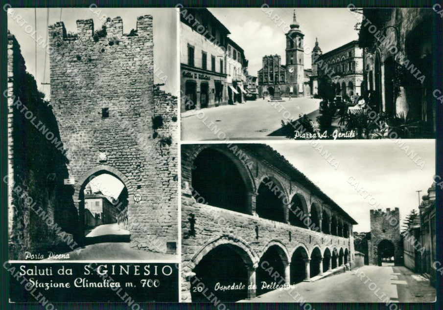 Macerata San Ginesio Saluti da Foto FG cartolina KF1828 – fronte