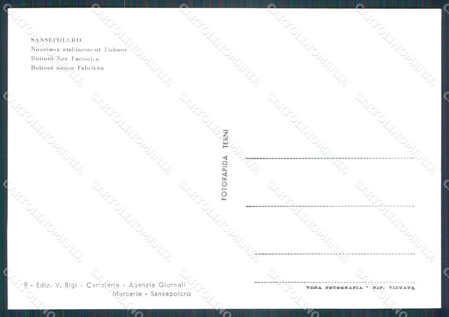 Arezzo Sansepolcro Stabilimenti Buitoni ABRASAABRASA Foto FG cartolina KF1844 – retro