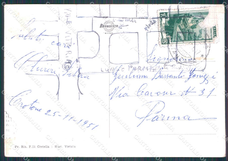 Crotone Città Barche ABRASA Foto FG cartolina KF1855 – retro