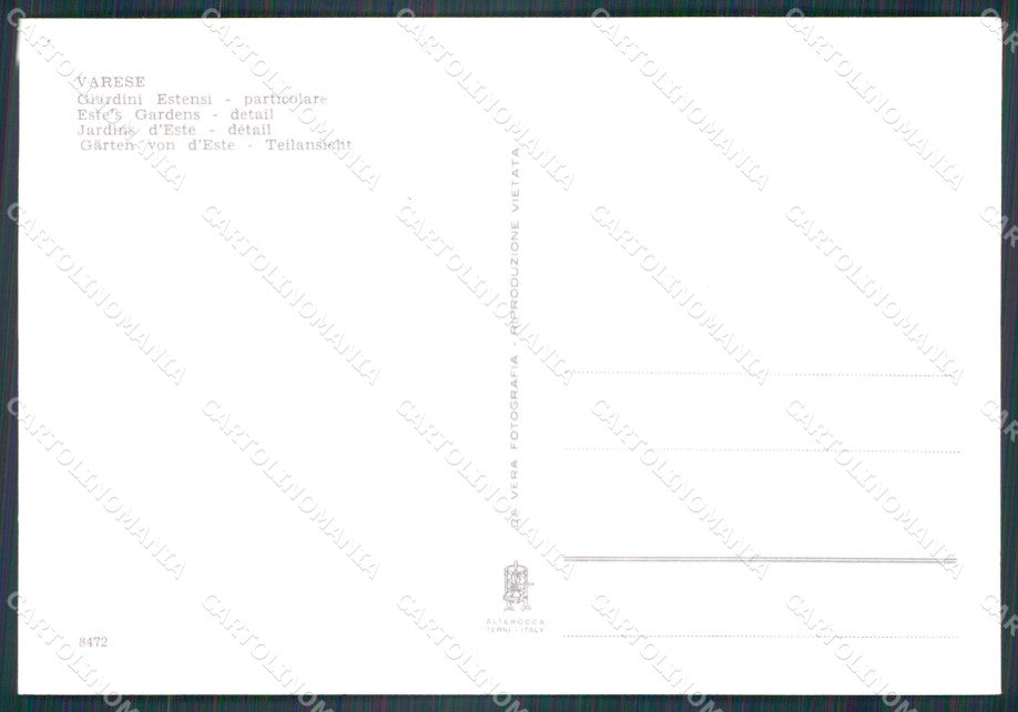 Varese Città Foto FG cartolina KF1864 – retro