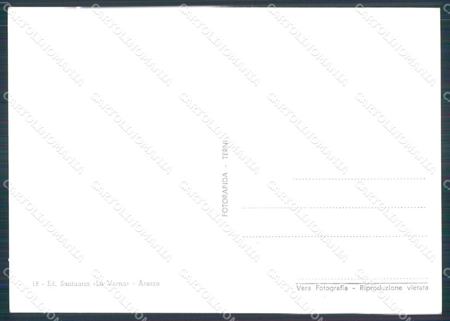Arezzo la Verna Sasso Spicco Foto FG cartolina KF1880 – retro