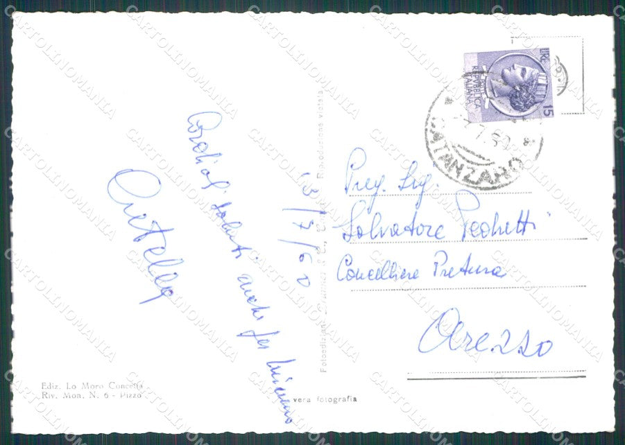 Vibo Valentia Pizzo PIEGA STRAPPINO Foto FG cartolina KF1889 – retro