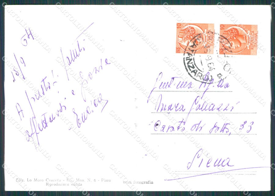 Vibo Valentia Pizzo Foto FG cartolina KF1890 – retro