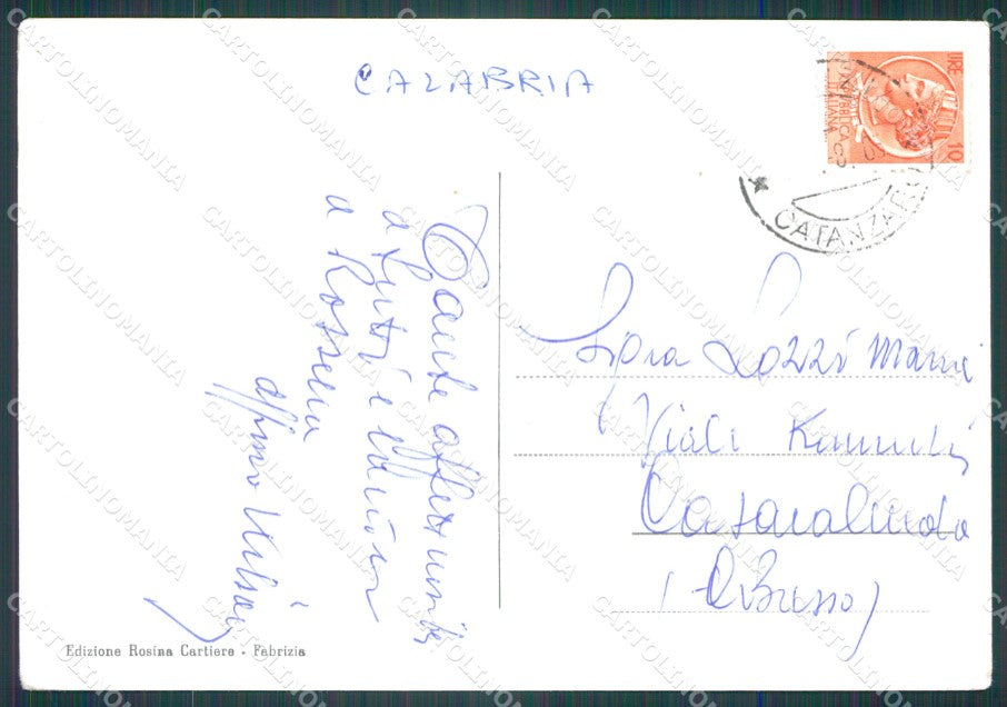Vibo Valentia Fabrizia Rifugio Faggio del Re PIEGHINA Foto FG cartolina KF1897 – retro