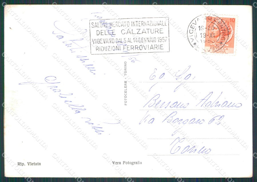 Pavia Vigevano Stazione Foto FG cartolina KF1899 – retro