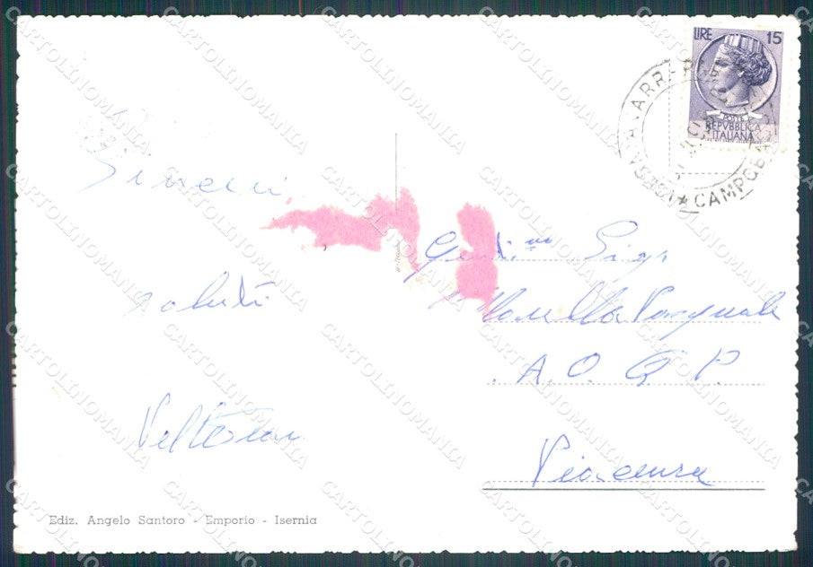 Isernia Città COLLA ABRASA Foto FG cartolina KF1911 – retro