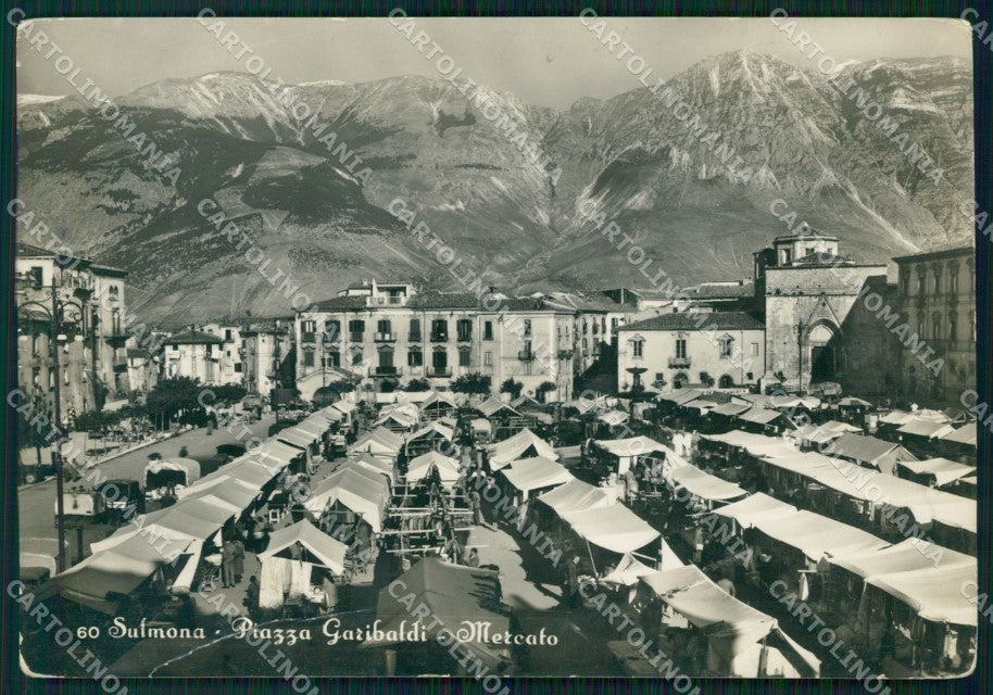 L'Aquila Sulmona Mercato PIEGHINE Foto FG cartolina KF1926 – fronte