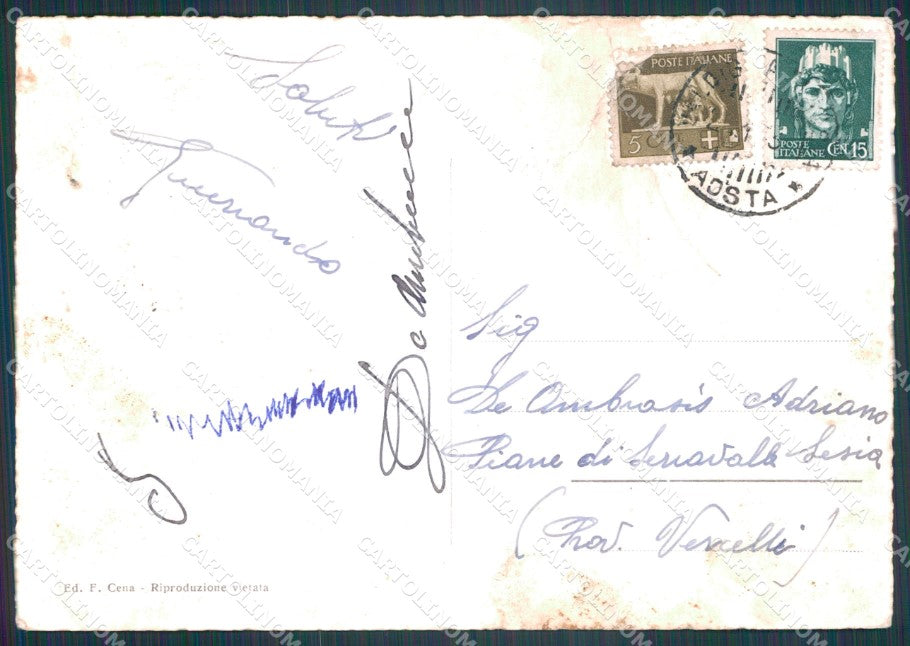 Aosta Courmayeur Valdigna d'Aosta PIEGA ABRASA Foto FG cartolina KF1928 – retro