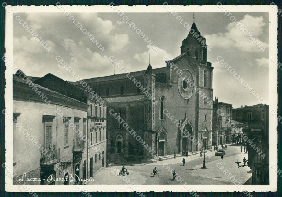 Foggia Lucera Duomo PIEGHE Foto FG cartolina KF1929 – fronte