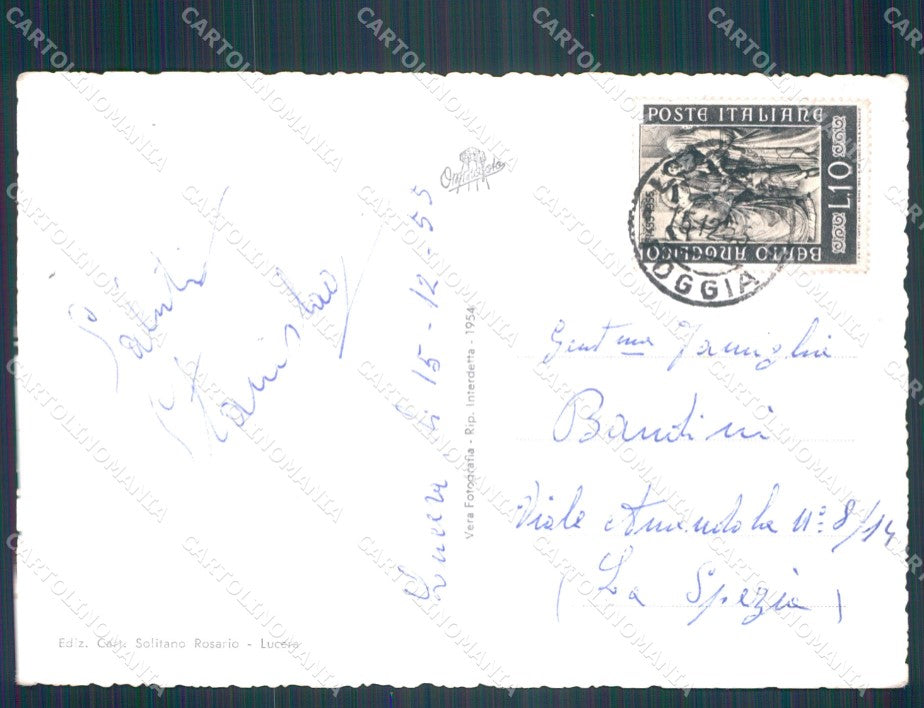 Foggia Lucera Duomo PIEGHE Foto FG cartolina KF1929 – retro